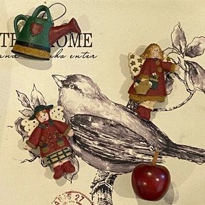 Vintage Garden Angel Button Covers